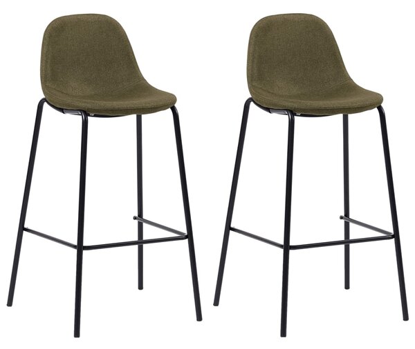 Barové stoličky 2 ks, hnedé, látka