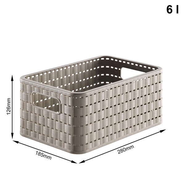 Rotho úložný box Country A5 6L cappuccino