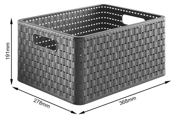 Rotho úložný box Country A4 18L cappuccino