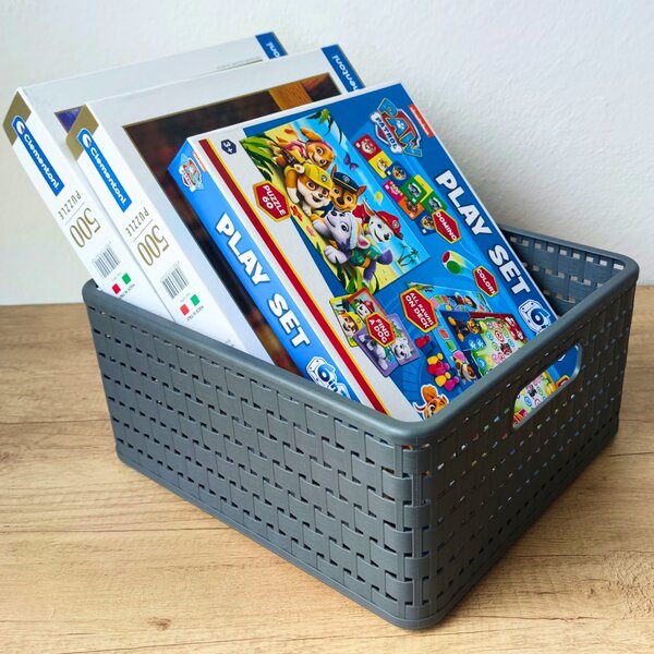 Rotho Úložný box Country 14 l čierna