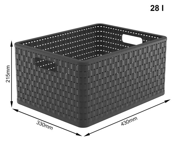 Rotho Úložný box Country 28 l, béžová