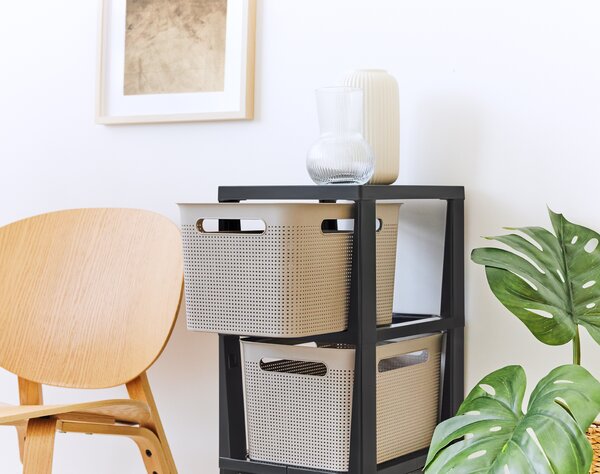 Rotho Úložný box Brisen 3 x 16L antracit cappucino 1049707422