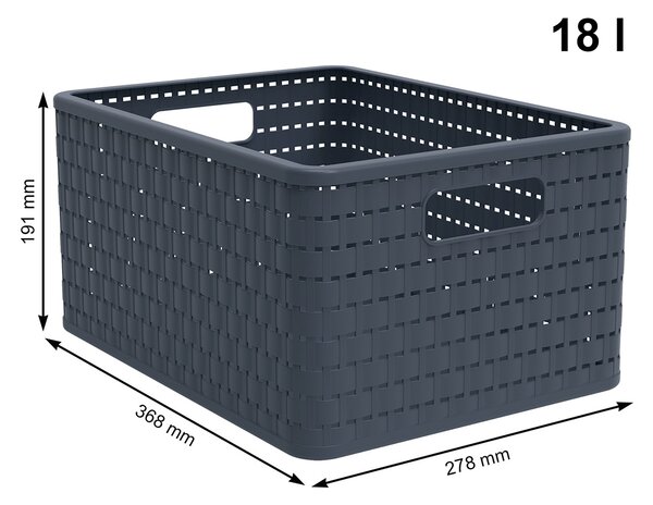 Rotho úložný box Country A4 18L cappuccino