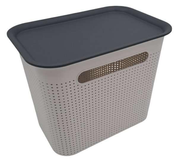 Rotho Úložný box s rúčkami BRISEN 7l, 26x18x21cm, biely