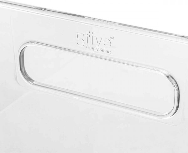 5Five® Transparentný box, viacúčelový, s rúčkami SELENA, 31x15x15