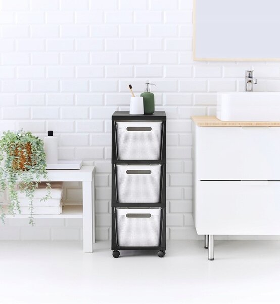 Rotho Brisen 3 x 16L antracit biely