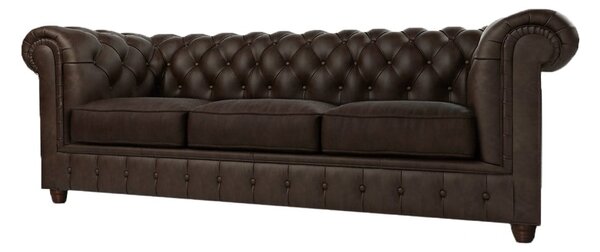 Tmavohnedá zamatová pohovka 230 cm Cambridge - Ropez
