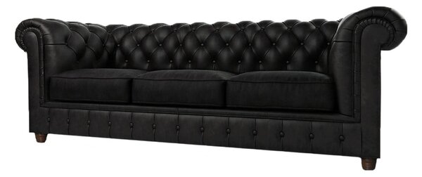 Čierna zamatová pohovka 230 cm Cambridge - Ropez