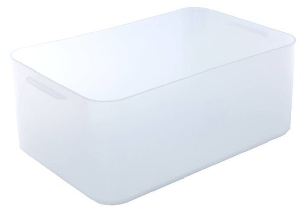 Plastový úložný organizér Pure Box A5 stredný, mliečny