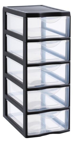 SUNDIS Úložný box s 5 vyššími zásuvkami, antracit, OFFICEMIX
