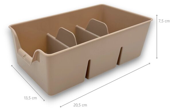 Organizér na korenie vo vrecúškach, zásobník, BEN3 - mocha, 20x14x8
