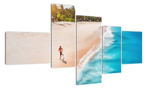 Obraz piesočné pláže - obrazy do bytu (Obraz 150x85cm)
