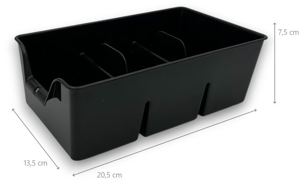 ALTOM Organizér na korenie vo vreckách, zásobník, BEN3 - čierna, 20x14x8