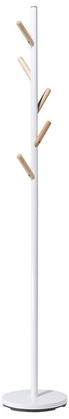 Vešiak z bielej borovice cementové dosky oceľ 170 cm moderná štýlová praktická chodba
