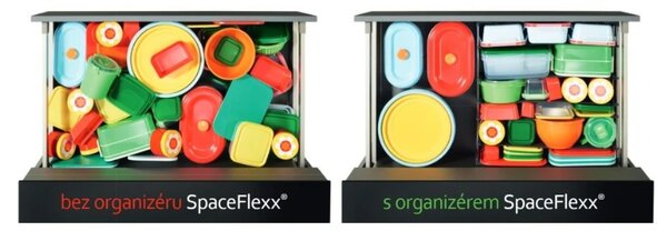 IN-DURO Flexibilný organizér SpaceFlexx na plastové krabičky 52 x 47 x 13 cm