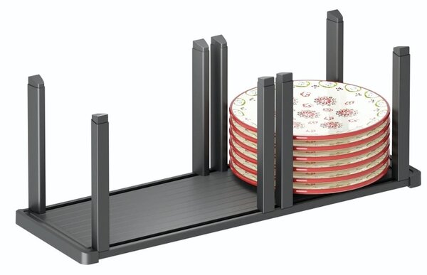IN-DURO Držiak na taniere do zásuvky STRIPES , 16 x 47 x 18 cm ,DISH, antracit