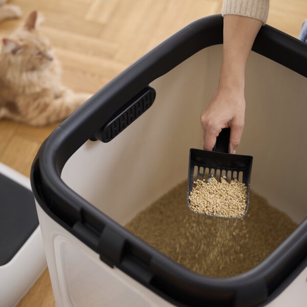 Rotho Kočičí toaleta, krytý záchod pro kočky CAT XXL - zelená