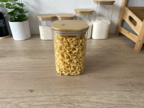 Orion Dóza hranatá sklo bambus 1,3 l