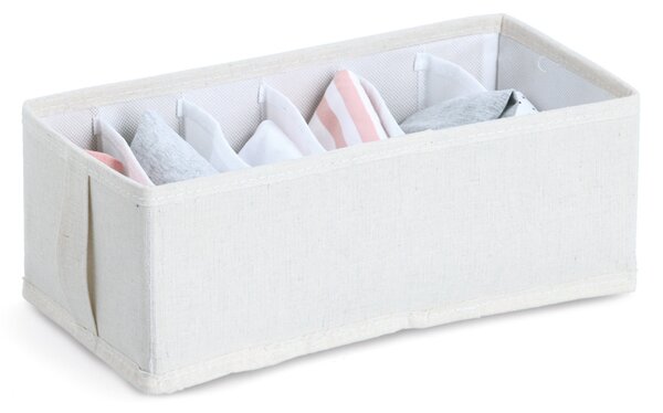 Zeller Present Organizér na spodnú bielizeň WHITY, obdĺžnik so 6 priehradkami, 15x30x11