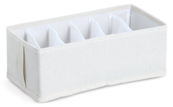 Zeller Present Organizér na spodnú bielizeň WHITY, obdĺžnik so 6 priehradkami, 15x30x11