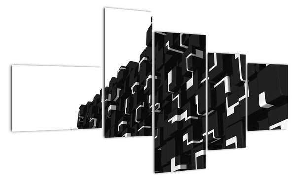 Čierne kocky - obraz na stenu (Obraz 150x85cm)