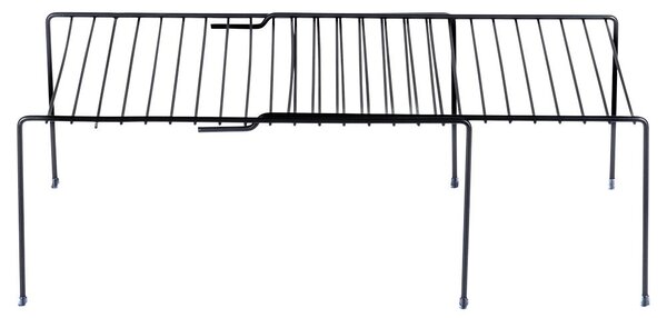 VILDE Prídavná polica, roztiahnuteľná, nastaviteľná šírka 35 - 48cm, čierna EXTENSIBLE