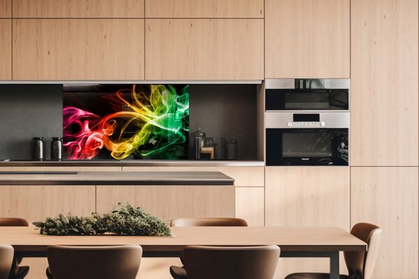 DIMEX | Plexisklo za kuchynskú linku PGT-10060-081 | 100 x 60 cm Čierny dym
