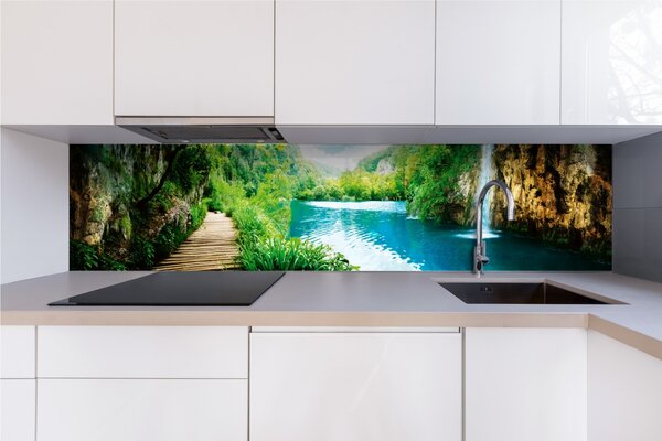 DIMEX | Plexisklo za kuchynskú linku PGT-24060-034 | 240 x 60 cm Relax v lese