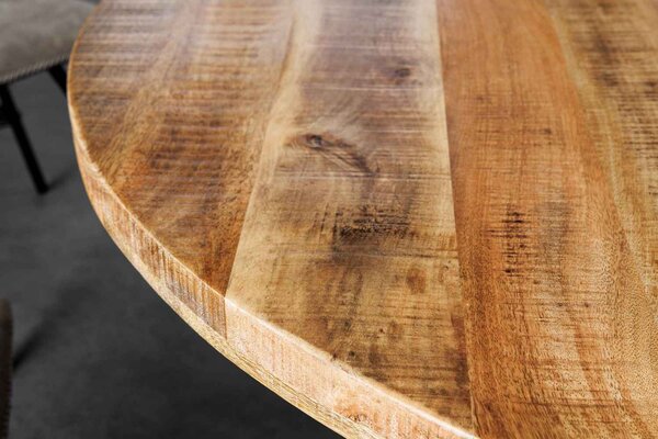Okrúhly jedálenský stôl Thunder 140 cm mango