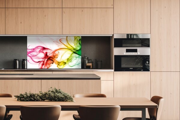 DIMEX | Plexisklo za kuchynskú linku PGT-10060-073 | 100 x 60 cm Farebný dym