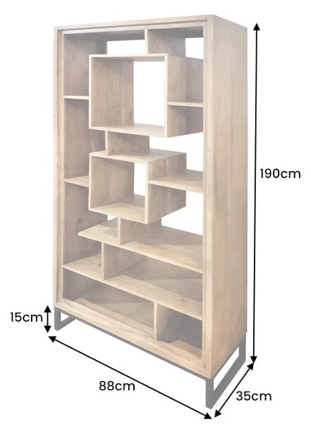 Dizajnový regál Louis Honey 190 cm akácia