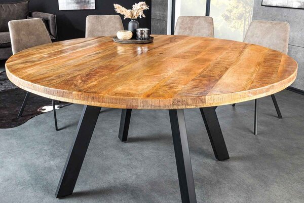 Okrúhly jedálenský stôl Thunder 140 cm mango