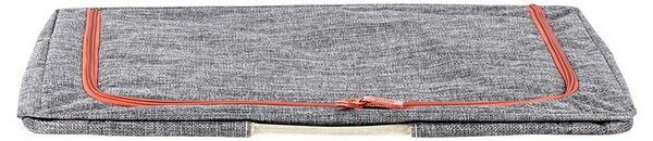 VILDE Látkový pevný box na uskladnenie textilu, sivý PILLOW 50x 40 x 33 cm (66l)