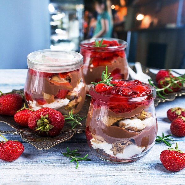 Orion 4 poháre na jogurt a dezert s viečkom 4ks x 300ml YOGO