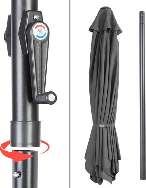 Záhradný slnečník Ø300 cm - antracit