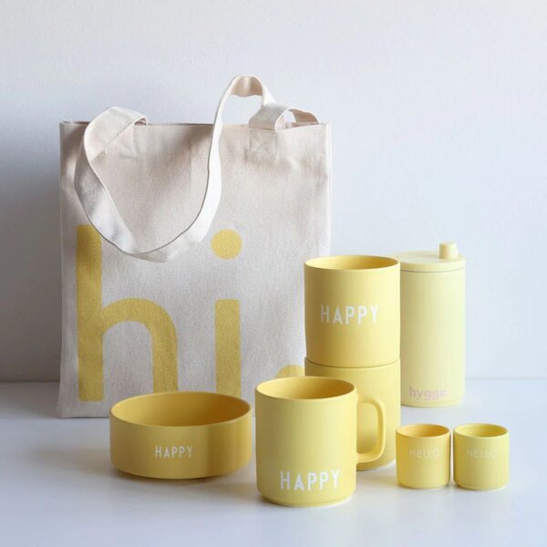 Porcelánový hrnček Yellow Happy 300 ml