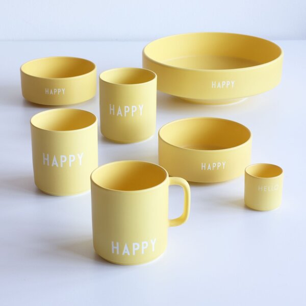 Porcelánový hrnček Yellow Happy 300 ml