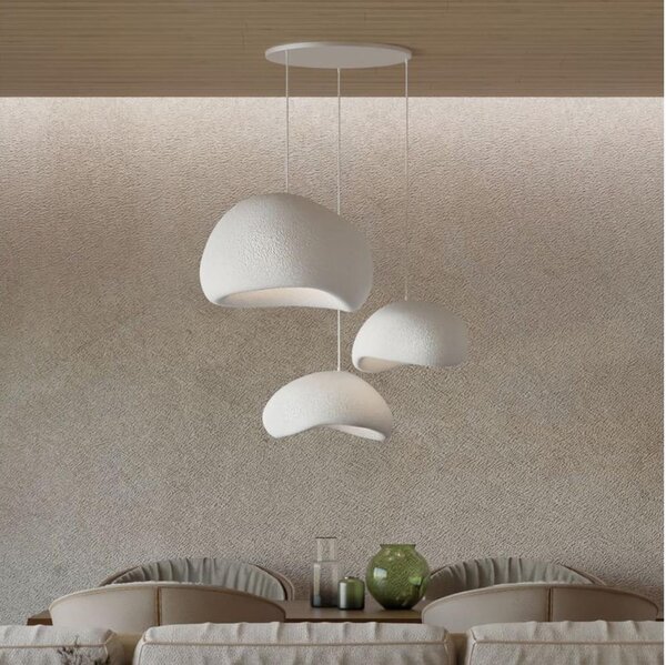 Brilagi - Luster na lane WABI SABI 3xE27/40W/230V priemer 76 cm biela