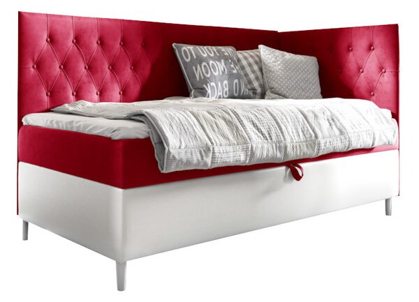 Čalúnená posteľ FILIP 3 + topper, 100x200, fresh 8, pravá