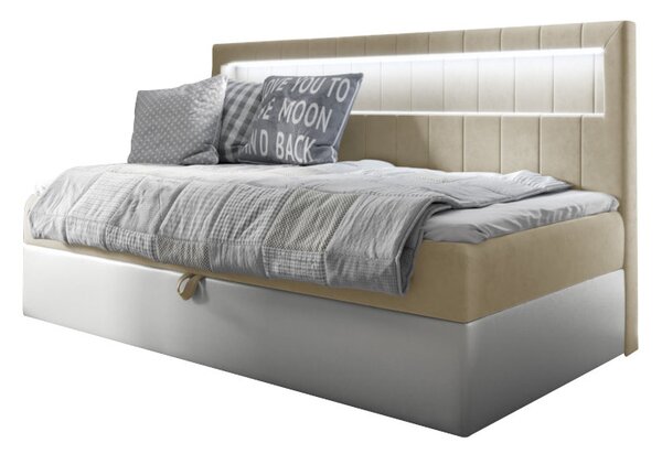 Čalúnená posteľ ELIZA + topper, 100x200, fresh 1