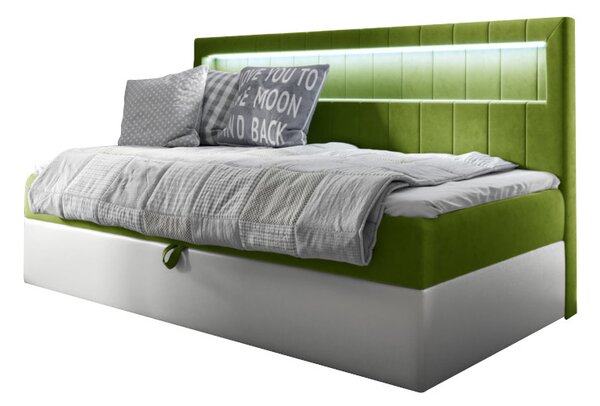 Čalúnená posteľ ELIZA + topper, 80x200, fresh 12