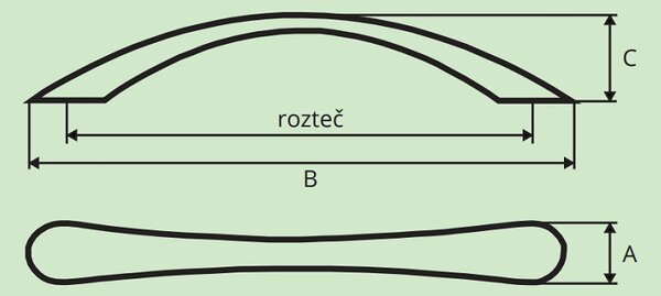 Gamet MIA nikel brúsený 160 mm