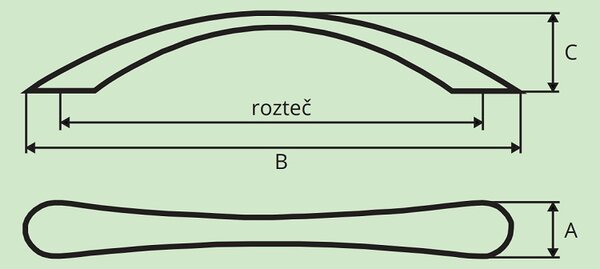 Gamet SERENA nikel brúsený 96 mm