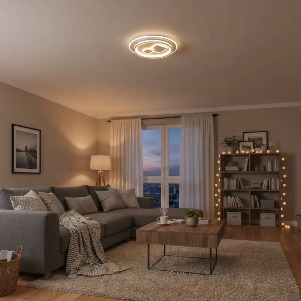 ITALUX CLN-52185A-WH - LED stmievateľné stropné svietidlo PARCO LED/55W/230V, priemer 50 cm, biele + diaľkové ovládanie