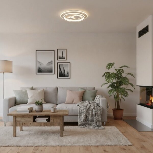 ITALUX CLN-52185A-WH - LED stmievateľné stropné svietidlo PARCO LED/55W/230V, priemer 50 cm, biele + diaľkové ovládanie