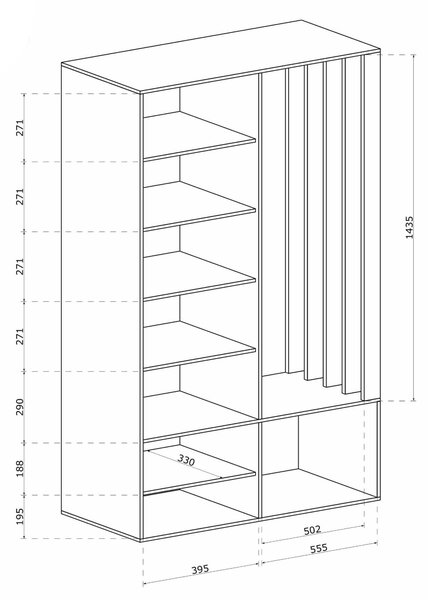 NovýNábytok.sk Predsieň Milan (dub artisan + čierna). Akcia -20%. Vlastná spoľahlivá doprava až k Vám domov. 1055369