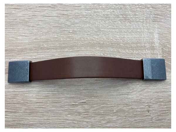 Gamet NIKOL hnedá koža/ oceĺ patina 128 mm