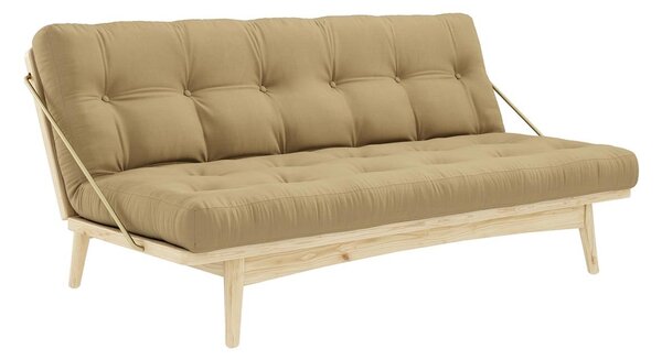 KARUP DESIGN Pohovka Folk Sofa Bed – Clear lacquered/Wheat beige 100 × 190 × 90 cm
