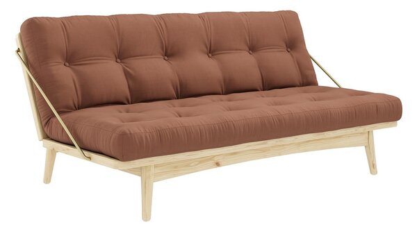KARUP DESIGN Pohovka Folk Sofa Bed – Clear lacquered/Clay brown 100 × 190 × 90 cm