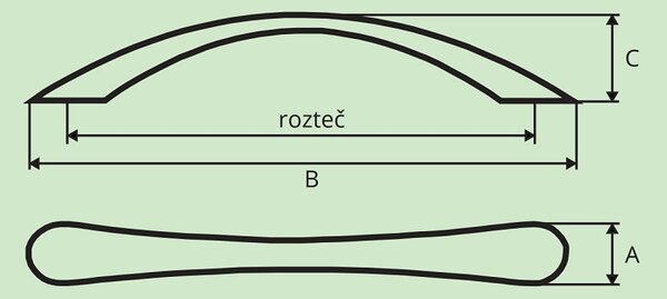 Gamet VERONICA nikel brúsený 128 mm